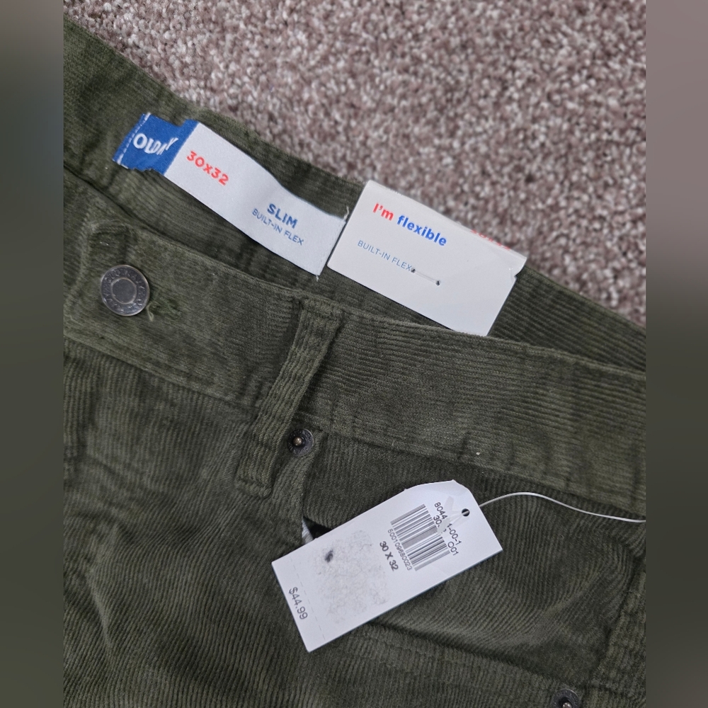 Old Navy Olive Corduroy Pants - Picture 3 of 3